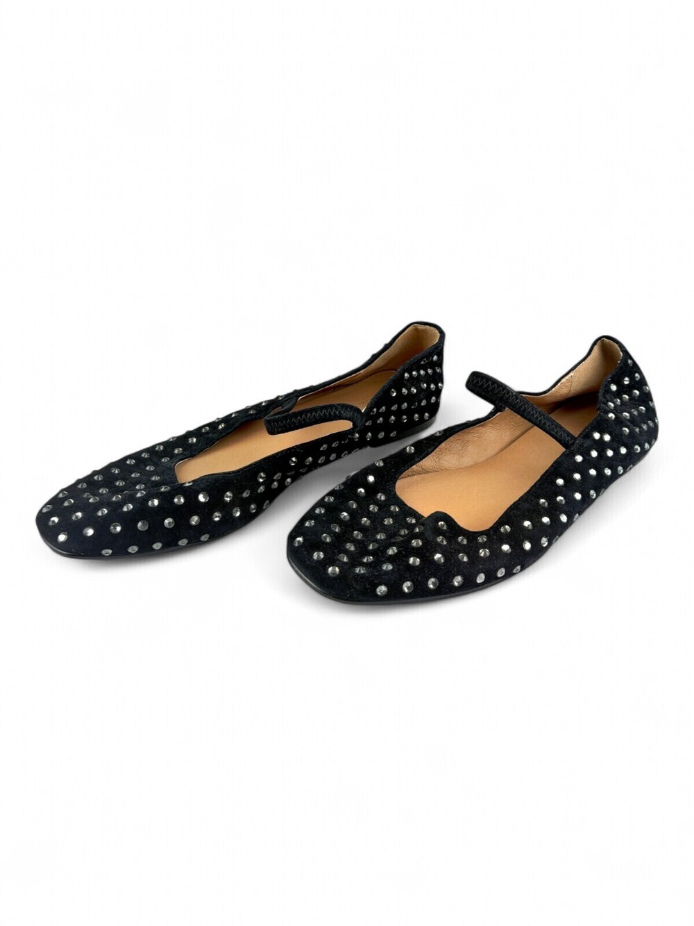Madewell Studded Suede Mary Jane Flats Size 8